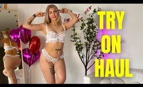 4K TRANSPARENT Lingerie TRY ON with Mirror View! | Emili TryOn