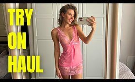 See-Through try on haul | Transparent Lingerie and garment | Try on haul At The Home