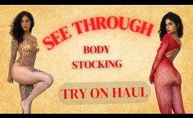 4K TRANSPARENT TRY ON HAUL | See Through Bodystocking with Jade Agnello