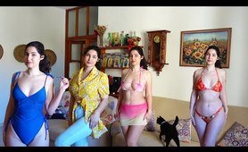 ASMR Wardrobe Decluttering + New  swimsuit Try on by Shein (summer outfits)