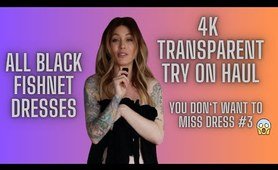 4k TRANSPARENT FISHNET DRESS | Sheer & See Through BodyCon | with MIRROR VIEW | Tall petite Body