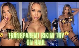 4k TRANSPARENT bikini try on haul ! |Megan Lust