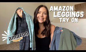 AMAZON leggings TRY ON | affordable leggings, gymshark + lululemon dupes??