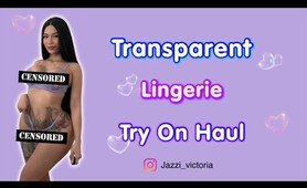 Transparent Lingerie Try On Haul