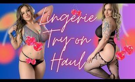 4K Lingerie Try On Haul with Violet | Sheer transparent vlog