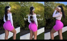 ALPHALETE try on haul || HONEST AF vlog || new tights & biker shorts