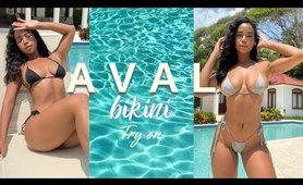 AVAL the brand VERY MINIMAL  swim set TRY ON haul #bikini #tryon