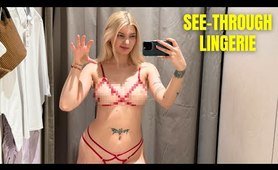 See-Through Try On Haul | Transparent Lingerie and clothes | Try-On Haul At The Mall