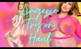 Fishnet Dress Try On Haul with Violet | Transparent Lingerie Educational Demonstration