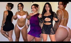 humongous TRY ON HAUL! Whitefoxbotique, Byree, Thatssofetch... bikinis, dresses, heels, etc.