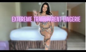 4K EXTREME TRANSPARENT Lingerie Try On Haul | Sheer See Through TEMU | No Bra No Pasties | Over 40