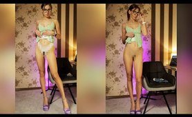 [4K] See Trough Transparent  Lingerie Try On Haul with Tina