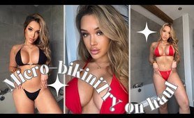 4k Micro  monokini Try-on haul |Megan Lust