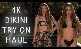 4K pretty Summer  string bikini TRY ON Haul! | Samantha Lynn Try On