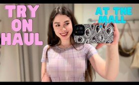 Transparent garment with Laurel | See-Through Try On Haul At The Mall [4K]