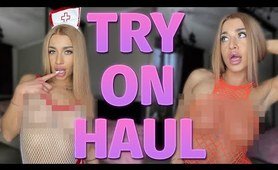 [4K] Transparent Lingerie and garment | See-Through Try On Haul