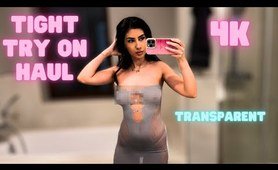 [4K] SPICY TIGHT TRANSPARENT DRESSES - LINGERIE TRY ON HAUL