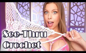 TRANSPARENT CROCHET DRESS AND THONG LINGERIE TRY ON HAUL!!