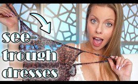 SPICY TIGHT TRANSPARENT DRESSES - LINGERIE TRY ON HAUL!!