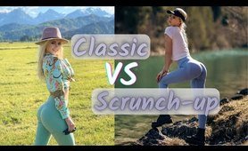 tights Evolution from Classic to Scrunch | Try-On Haul Scrunch vs. Classic Yogapants