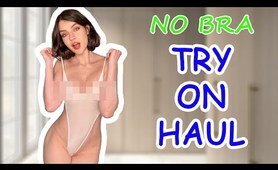 [4K] Exploring Transparent Try on Haul 2024 | See through product Try On Haul | No Bra Challenge