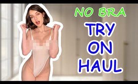 [4K] Exploring Transparent Try on Haul 2024 | See through clothes Try On Haul | No Bra Challenge