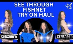 TRANSPARENT Fishnet TRY ON Haul Mirror View with @Victoria.Rosexo | Jean Marie Try On