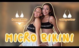 Bunny Blair | Micro  swim set Try On Haul with Odds Parker | Lingerie, Thongs, 4K