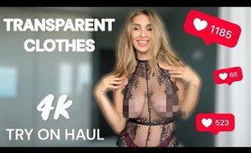 [4K] TRANSPARENT Lingerie Try-On Haul 2024 | See-Through Fashion