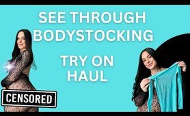 TRANSPARENT Bodystocking TRY ON Haul with Mirror View! | Victoria Rose