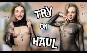 [4K] Exclusive Luxury Transparent Outfit Try on Haul 2024 |