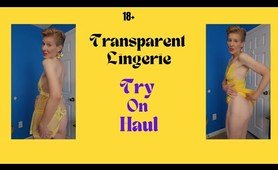 4K TRANSPARENT Yellow Lingerie TRY-ON Haul