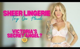 4K SHEER LINGERIE Try On Haul | Victoria's Secret Angel | WIth MIRROR VIEW