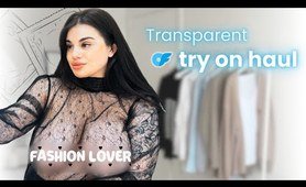 Transparent lingerie Try on haul with Mirror View *NO BRA NO Panties* see through try on haul