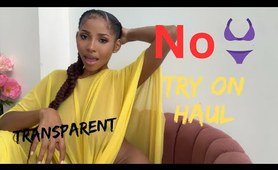 4K]TRANSPARENT LINGERIE TRY ON HAUL | NO BRA