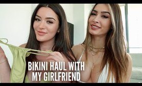 string bikini TRY ON HAUL WITH MY gf!