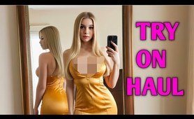 [4K] Transparent Lingerie Try-On Haul | Mall Mirror View | Sheer Tops and More