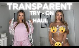 4k TRANSPARENT  tankini try-on haul ! |Megan Lust