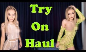[4K] Transparent Lingerie and garment | See-Through Try On Haul