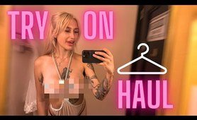 [4K] Transparent Lingerie Try on Haul with Lexee | See Through In Fitting Room