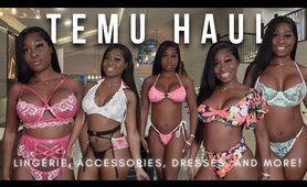 LINGERIE TRY ON HAUL + MORE! | Dresses, Accessories, Affordable items ft. TEMU (*Honest Review*)