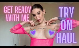[4K] Try On Haul | Get Ready With Me | Trying on socks | See Through and No Bra
