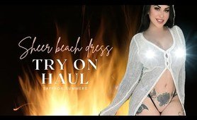 Sheer Transparent Try On Haul | Mesh Beach Outfit Try On | Curvy Body Type