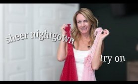 SHEER NIGHTGOWN TRY ON | AMAZON DRESS | TRANSPARENT SLEEP DRESSES | COMPARING SHEER NIGHTGOWNS