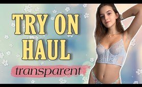 [4K] Transparent Lingerie | Try on Haul with Emily