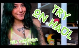 Try-on Haul: Transparent Outfit with Neon Bra Magic