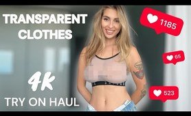 [4K] Transparent Clothes Try on Haul With Aisu | See-Through Natural Body