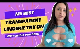 MY BEST 4K TRANSPARENT Lingerie Try On with Mirror View! | Alicia Waldner Hauls