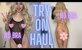 [4K] TRY ON HAUL CLOTHES | VERY TRANSPARENT AND SEE THROUGH | NO BRA | 2024