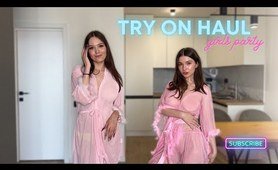 [4K] TRANSPARENT Lingerie Try On Haul with my friend | See-Through No Bra